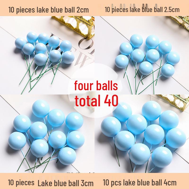 Valentine's Day & Birthday Cake Topper: Gold, Silver, and Colorful Transparent Wishing Balls Decoration