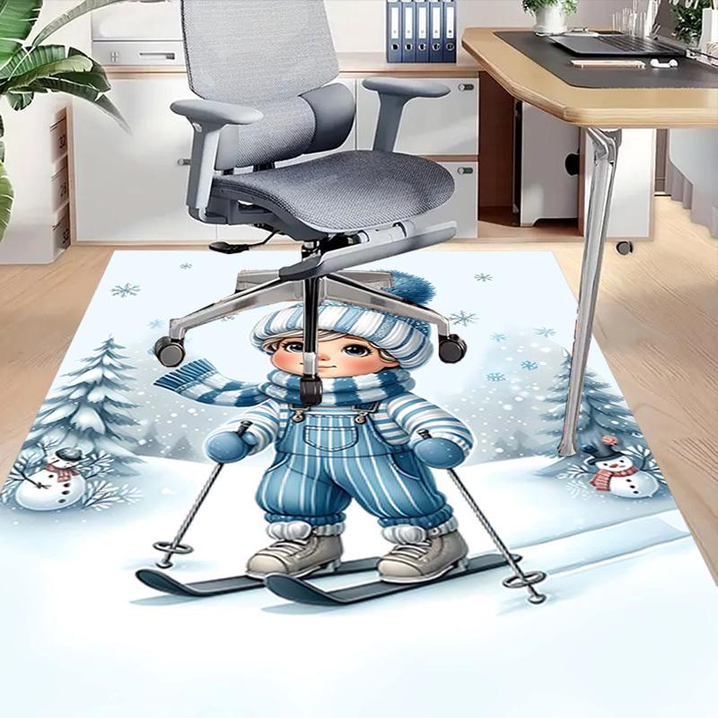 1PC winter snow Extra Large Non Slip Floor carpet, Office, family, bedroom, Studio   Large Area Rug Indoor Rugs, , Vibrant Colors