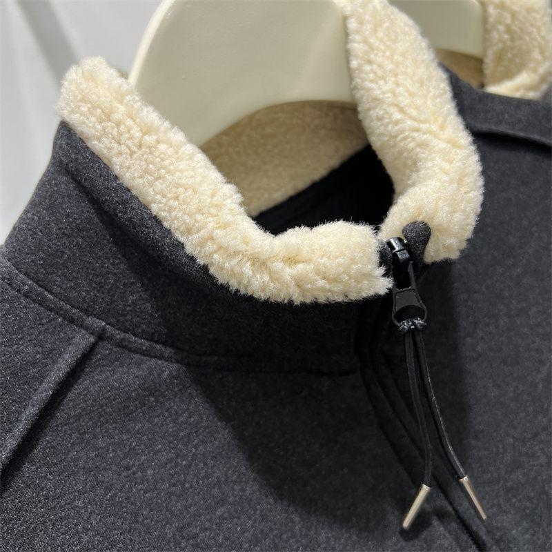 Plus Size Thick German Fleece Half-Zip Top for Women - Stylish Loose Fit for Autumn/Winter