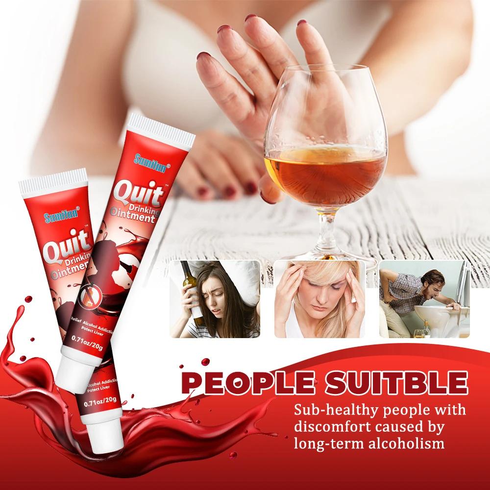 Quit Drinking Cream Relief Alcoholic Ointment Reduces Hangover Herbal Plaster Give Up Protect Liver Health
