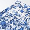Spring 2025 Women's Ethnic Print Shirt & Shorts Set - European & American Style