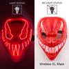 Kabellose Halloween Party Maske LED Leuchtende Maske Glühende Neon Cosplay Maske Horror Vollgesichtsmaske Requisiten
