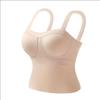 High Elastic Fixed Wide Shoulder Strap Bra Integrated Vest Fixed Cup Small Chest Gathered Abdominal Milk Anti-sagging