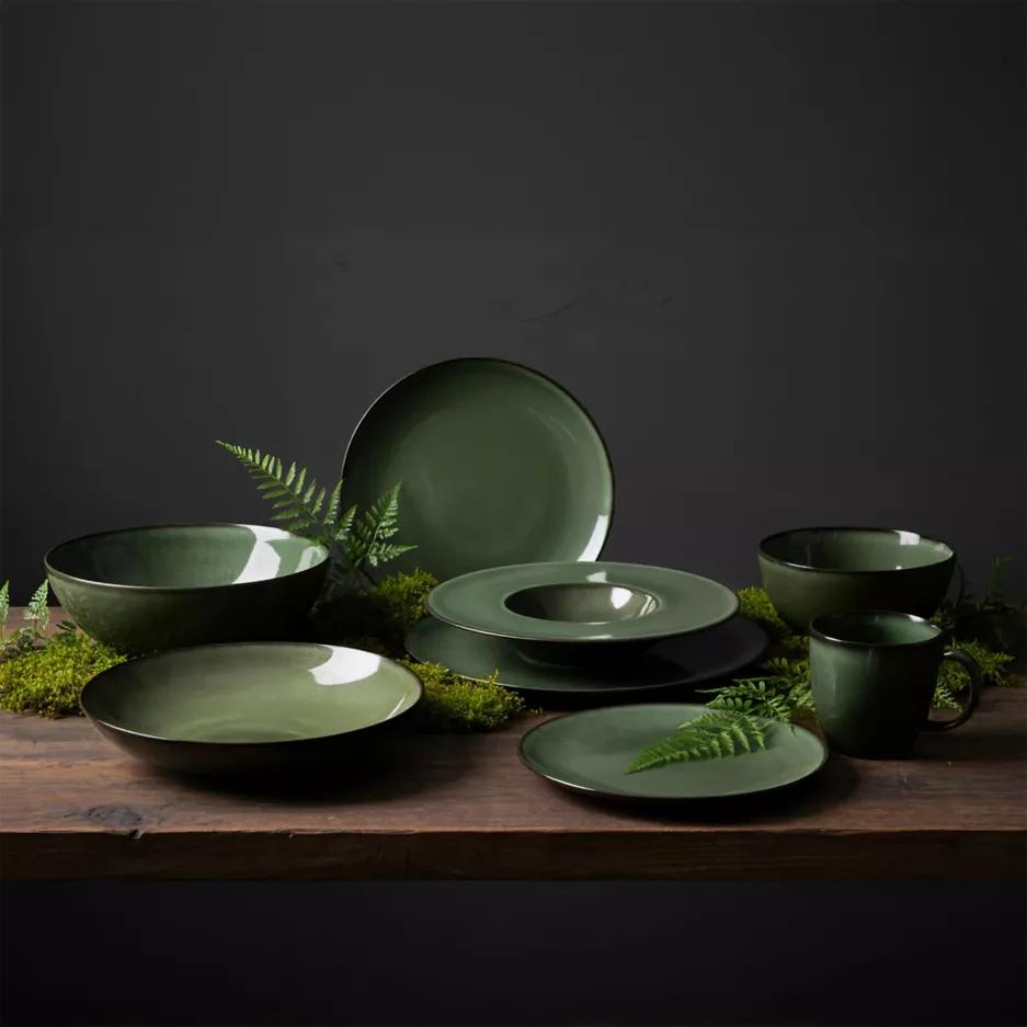 Deep plate, porcelain bowl, MOSS, 24 , green, DUKA