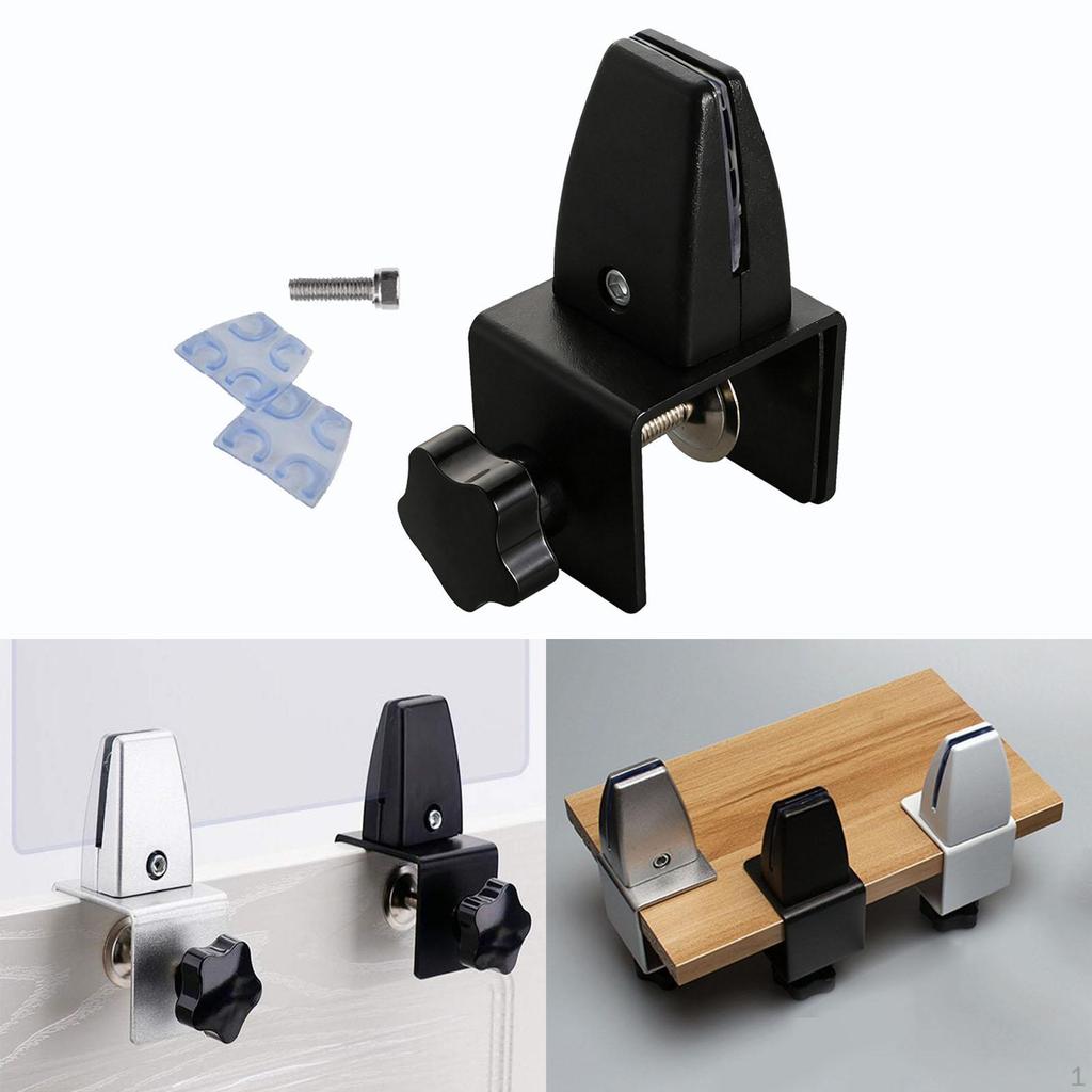 Desk Partition Clip Clamp Adjustable Fits 0.4-2cm Panels, Accessories, Sneeze Guard Holder,