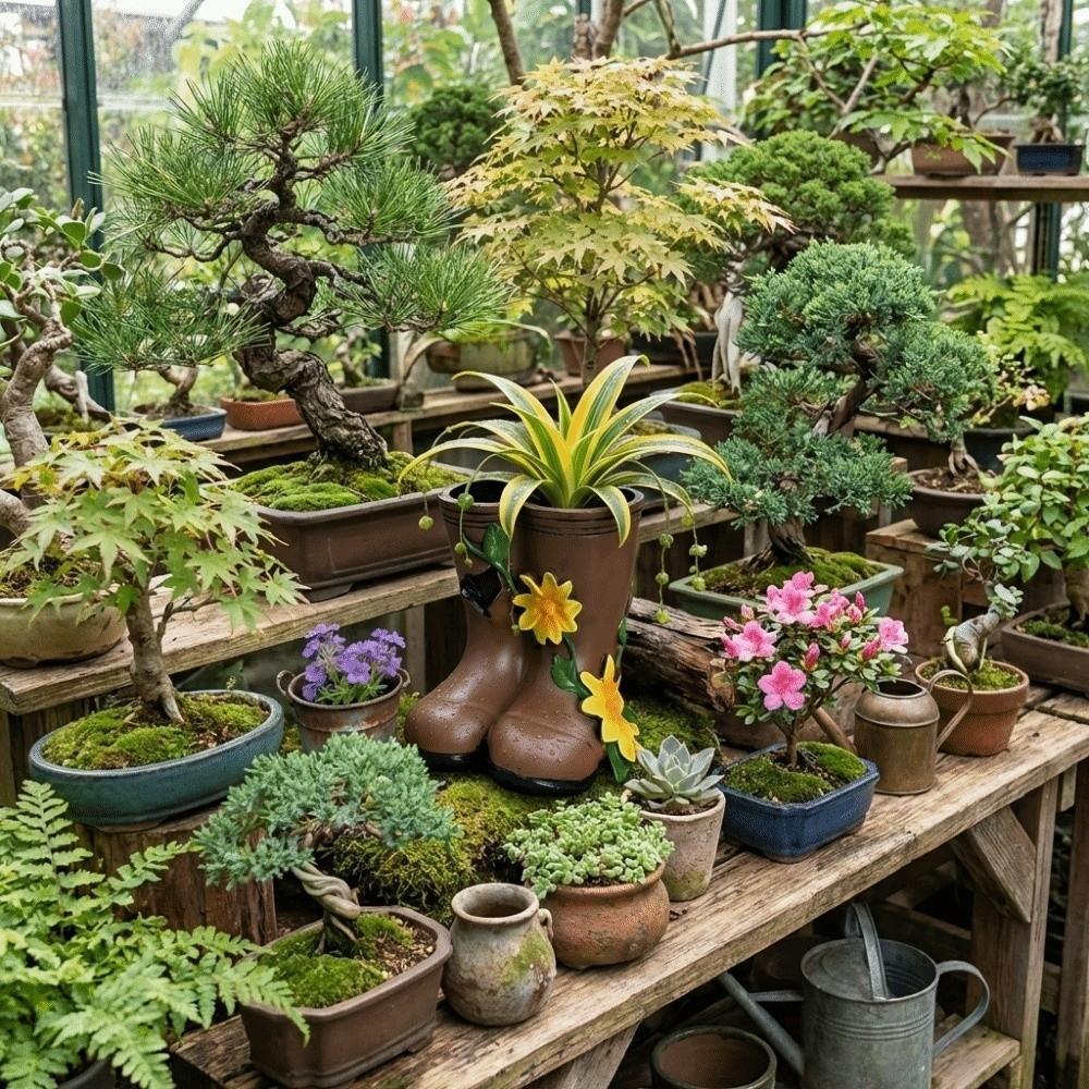 Modern Potted Plants Vase Floral Arrangement Garden Decor Rain Boots Flowerpot  Outdoor Decor