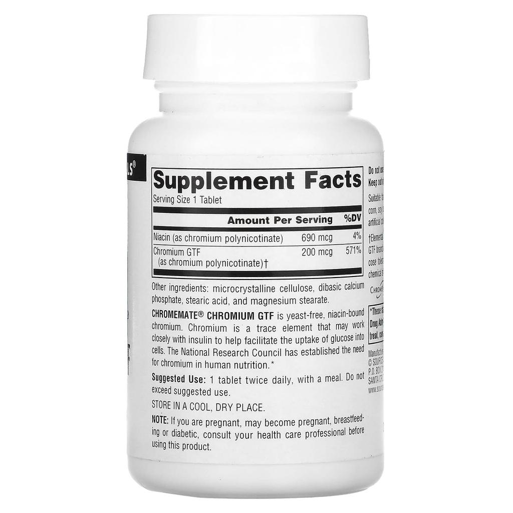 Chromemate Chromium Gtf, 200Mcg, 240 Tablets