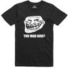 Troll Face Meme Ben je boos bro? Gamer Web Geek Grappig Heren Losvallend Katoenen T-shirt