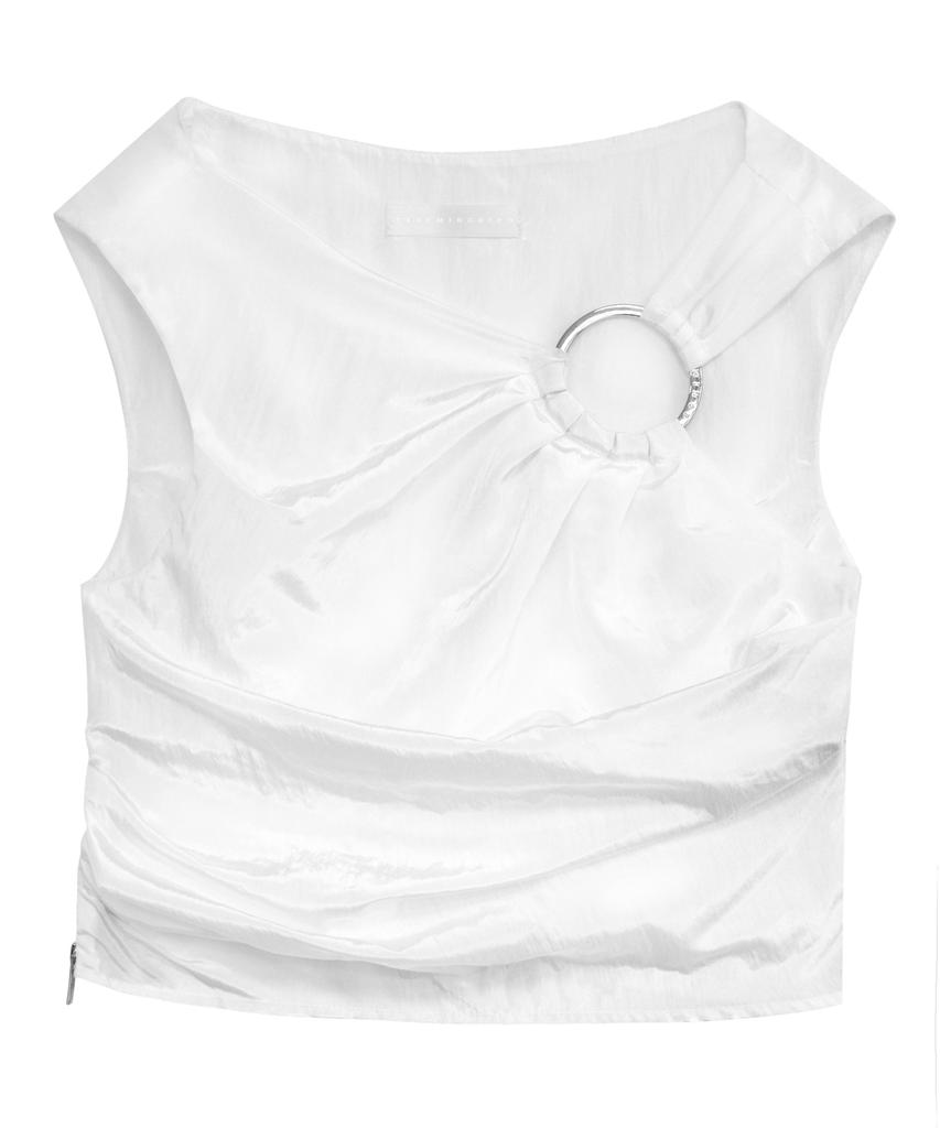 Teulimingbeodeu Metal Circle Drape Sleeveless [ White ]