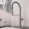 Copper Kitchen Hot And Cold Wash Basin Faucet Gun Grey Retractable Universal Rotary Sink Faucet Pull Down Kitchen Faucet