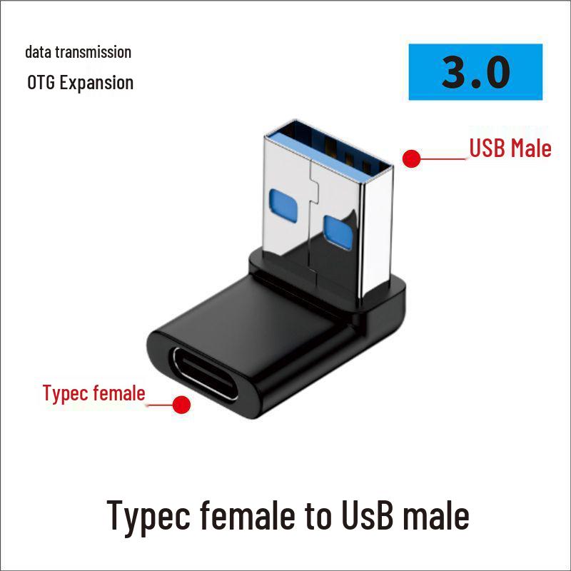 

Адаптер USB Type-C (папа) - USB Type-C (мама) под углом 90°, вертикальный - Совместим с Thunderbolt 3