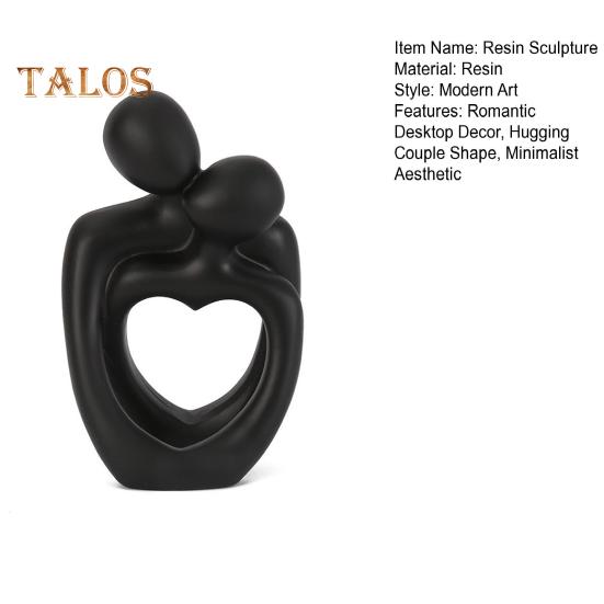 Sculpture de couple minimaliste en résine, statue d'amoureux enlacés, statue de bureau abstraite de couple pour la décoration de la maison, cadeau d'anniversaire de Saint-Valentin