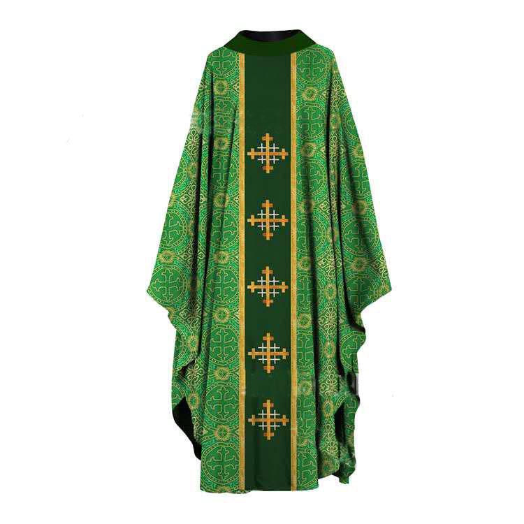 

Мужской свободный плащ-халат в этническом стиле с принтом 5XL зелёный