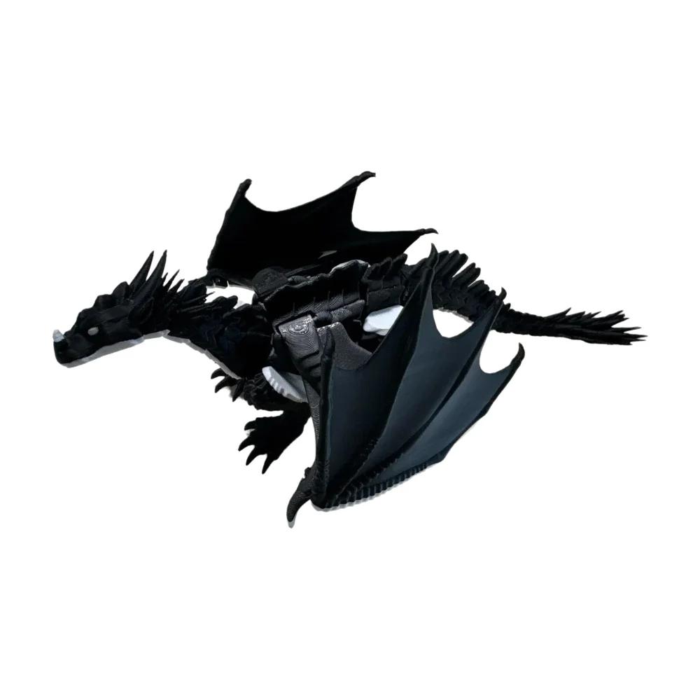 3D Printed Dragon Joint Movable Model Ornament - Colorable Boys' Toy Figurine For Children'S Gift