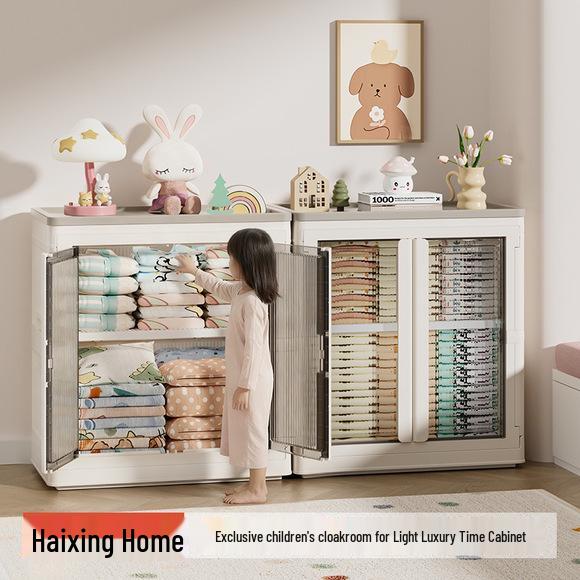 Foldable Plush Toy Storage Basket - Extra Large Flip-Top Box for Living Room
