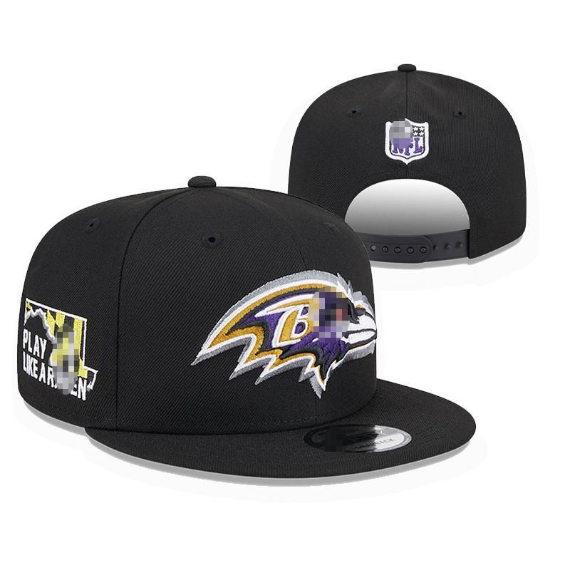 Unisex Embroidered Flat Brim Baseball Cap NFL Team Style Outdoor Sun Hat