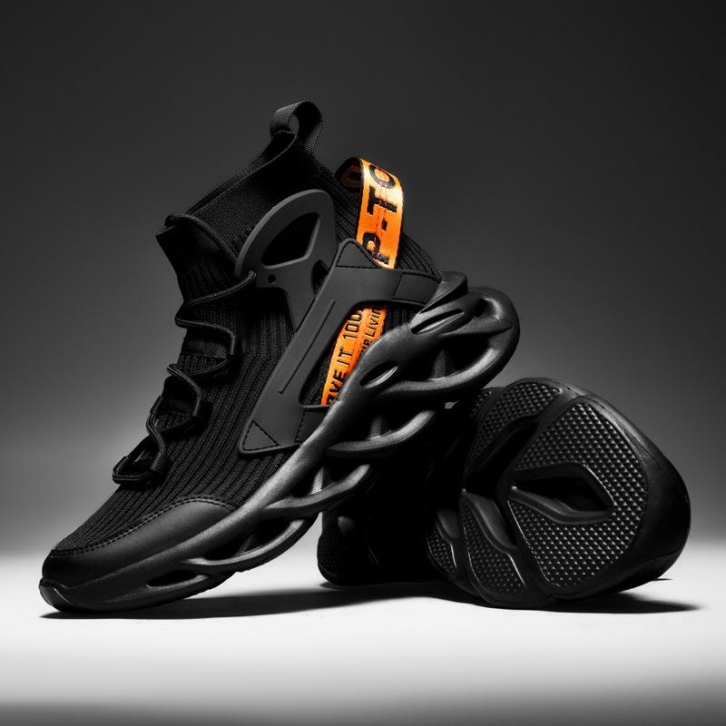 Autumn foreign trade large size 46 thick sole cushioning light dad shoes men's sports shoes Korean version casual shoes socks running shoes