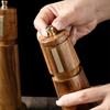Adjustable Particle Size Acacia Wood Pepper Mill Set Manual Spice Mill Bottle  Cooking