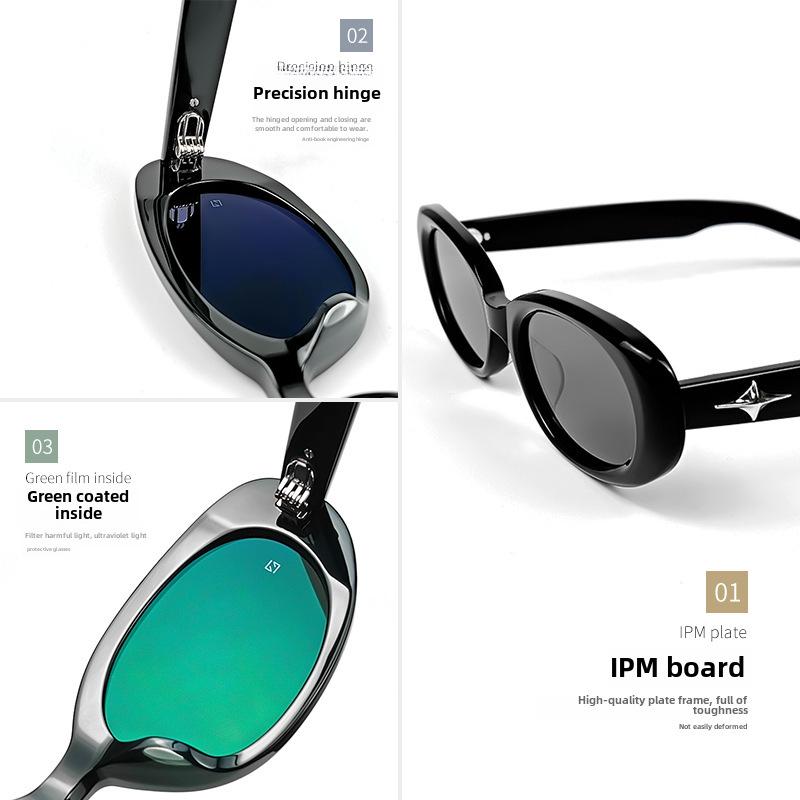 BANDEON.S Unisex Sonnenbrille mit ovalem Rahmen - Hochwertiger UV-Schutz, Promi-Stil