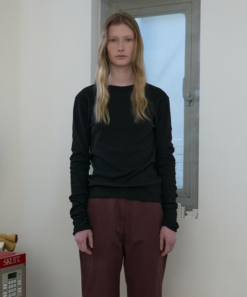 POSZER Jacquard Round Long Sleeve (Black)