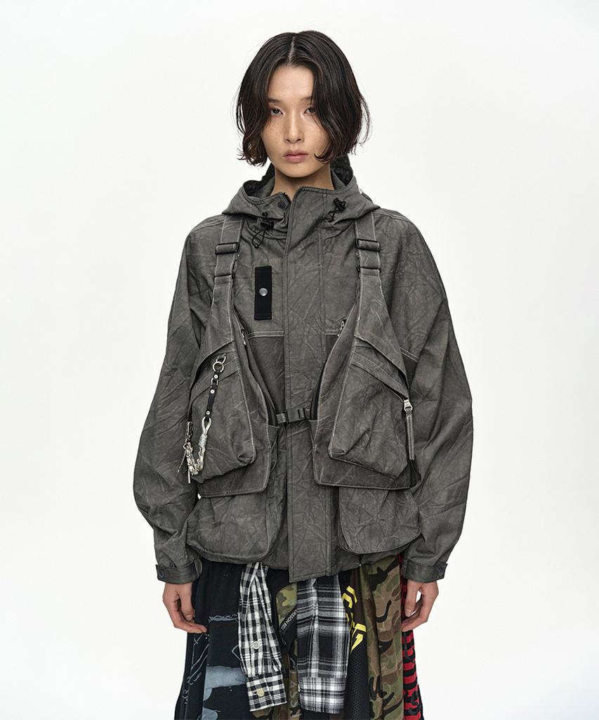 Adsb Andersson Bell Tie-Dyed Vest Backpack Aaa536M(Anthracite)