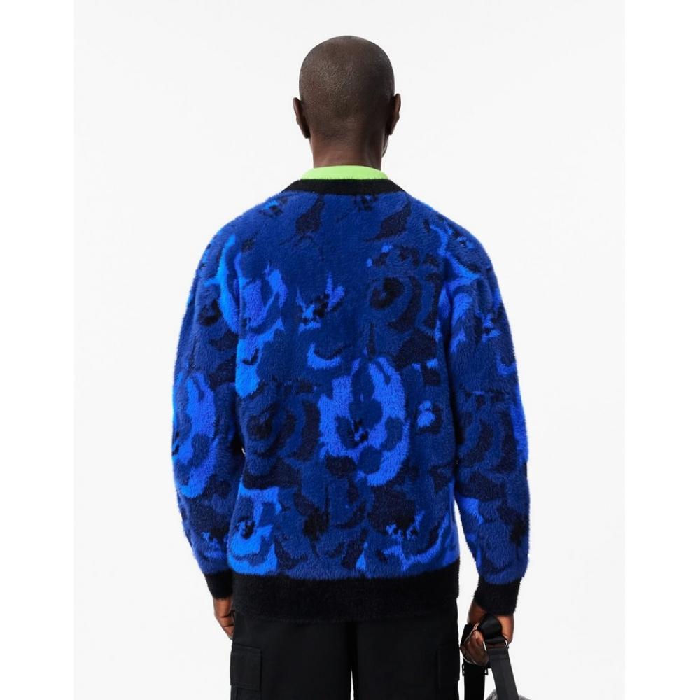 Lacoste Men S Flower Jacquard Cardigan Ah2923 54n Ib3