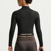 Nike Pro AS W NP DF SMLS FZ MIDLAYER WT Stand Collar Zip Print Raglan Sleeve Jacket Women Jackets IV1469-010