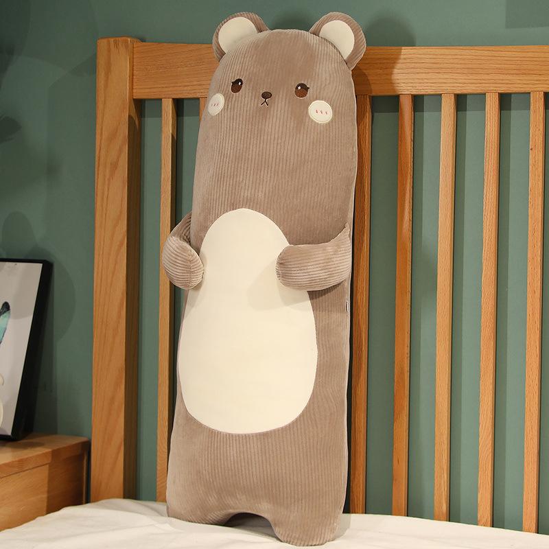 Little Bear Whale Sandwich Leg Long Throw Pillow Girl Bed Holding Sleeping Rabbit Yellow Duck Plush Toy Long Pillow
