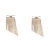 French Elegant Copper & Silver Tassel Stud Earrings