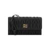 Women's Matelassé Nappa Black Long Wallet 5MT025 AFPP F0002