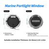 10 Inch Boat Round Porthole Window Inward Opening Stainless Steel Tempered Glass Porthole Window with Screen and Fixed Handle for Boat Yacht
