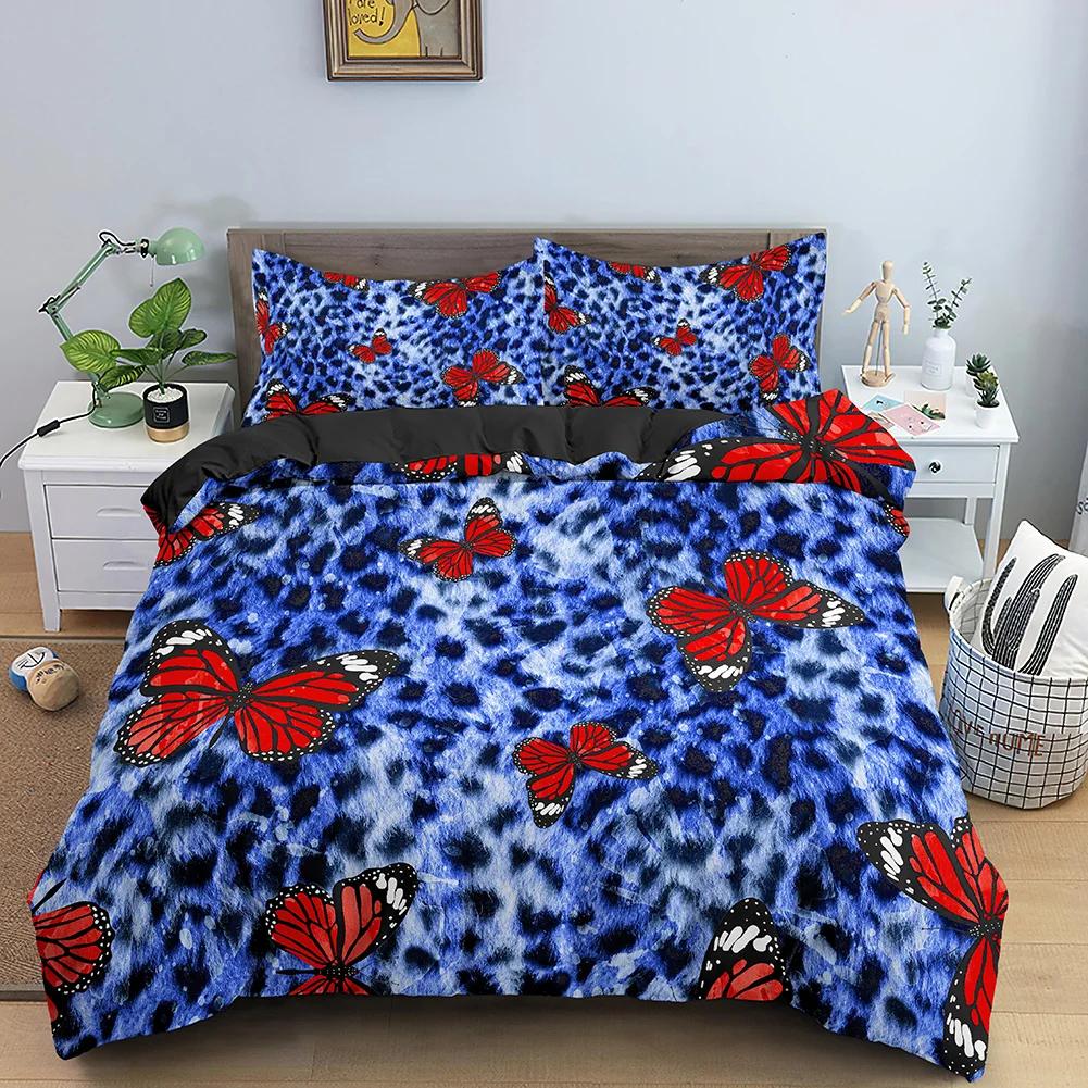 Leopard Pattern Duvet Cover Animals Print Cheetah For Kids Man And Woman Luxury Golden Wildlife Theme Decorations Bedroom Queen