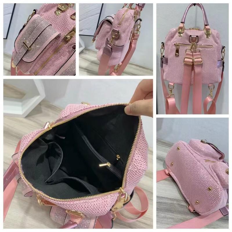 Fashion Casual Trendy Sequin Women's Handbag with Contrast Color Rhinestone Shoulder Crossbody Three-Purpose Design