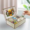 DIY 5D Diamond Painting Jewelry Box Wooden Box Diamond Art Jewelry Storage Case Diamond Painting Container Box for Women