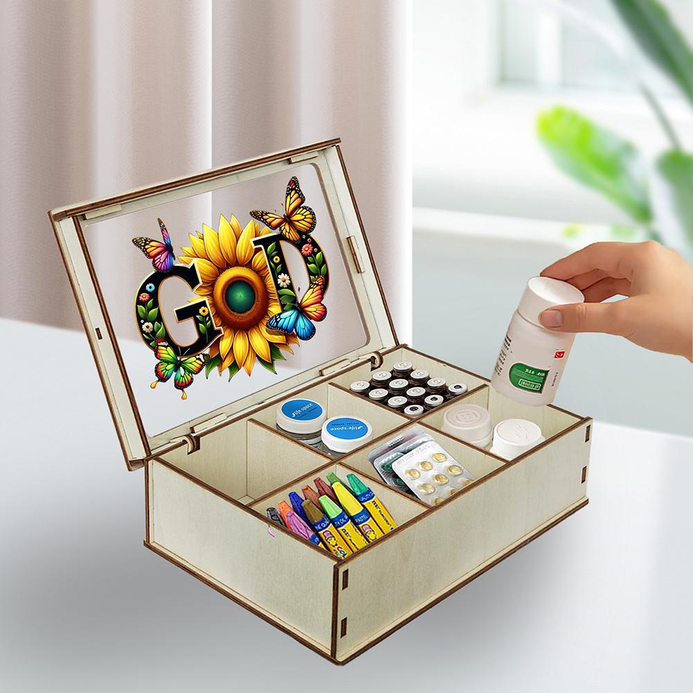 Diamond Painting Holder Case Wooden Box DIY 5D Diamond Painting Jewelry Box Diamond Art Jewelry Storage Case for Women