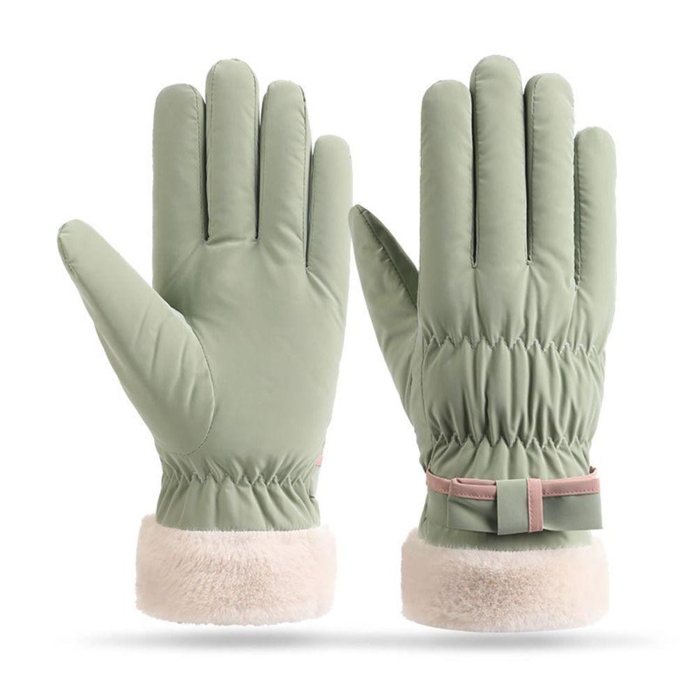 Snowboard Gloves Keep Warm Full Finger Mittens Soft Skiing Gloves  Driving