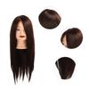 Synthetic Hair Hairdresser Head 85 Percent Real Hair Braiding Training Cosmetology Manikin Head for Students Brown