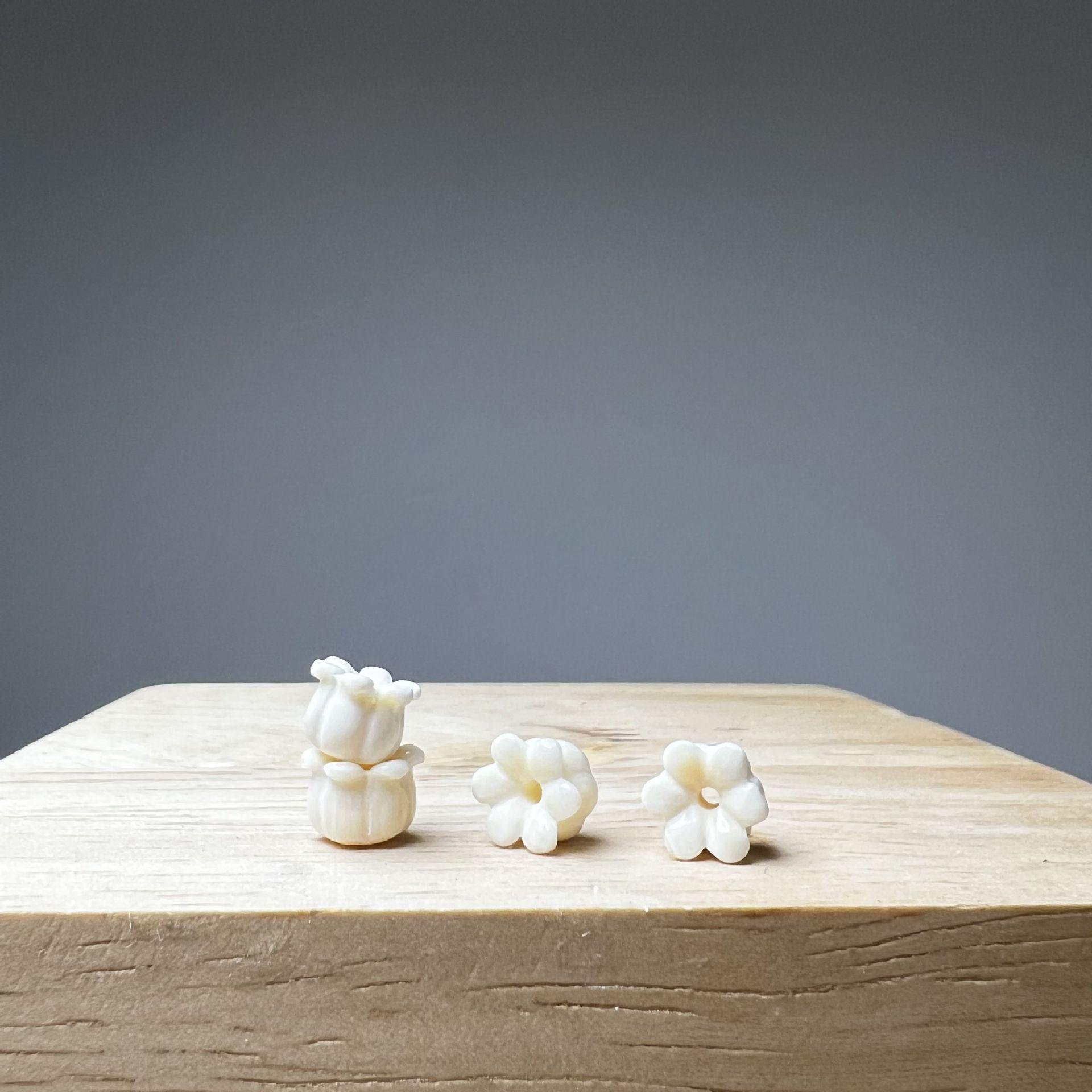 Бивень мамонта Лилия и Гардения Резные Подвески Бусины-Разделители для DIY Украшений