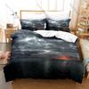 Cool Nature Sky Themed Duvet Cover + 2 Pillowcases Beautiful Blue Sky Cloud Pattern Bedding Set Bedroom Decoration Comfortable