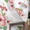 Aquarell-Muster, Hibiscus, durchsichtige Fenstervorhänge für Wohnzimmer, Schlafzimmer, moderne Voile-Tüllvorhänge, Stoffvorhänge für die Küche