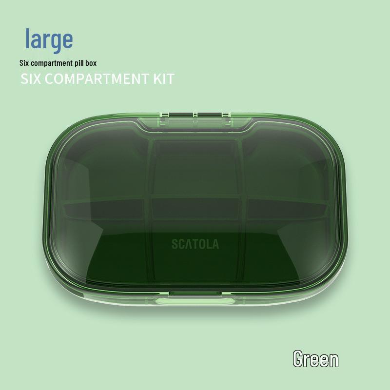 Bärbar Mini Pillerdosa med Flera Fack: Damm- och fuktsäker för handbagageförvaring