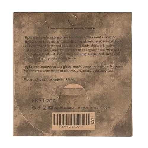 Flight Rock Series Electric Ukulele Strings, .010-.026 Steel, FRST-200
