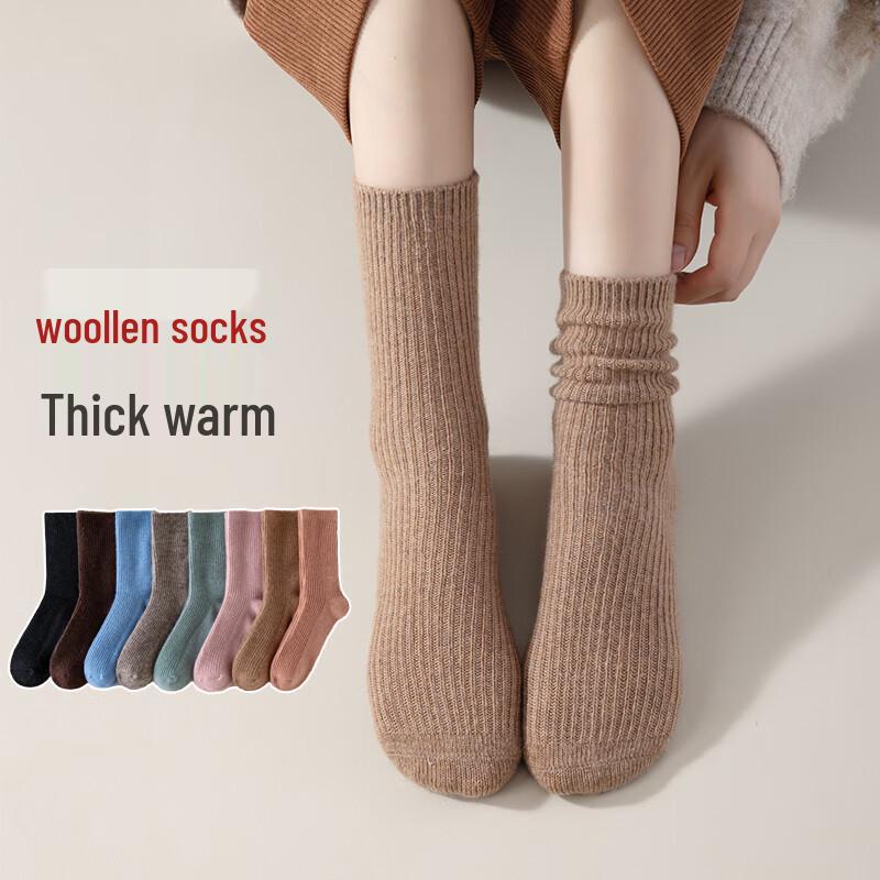 TINSINO Women s Thermal Wool Mid-Calf Socks (5-Pair Pack)