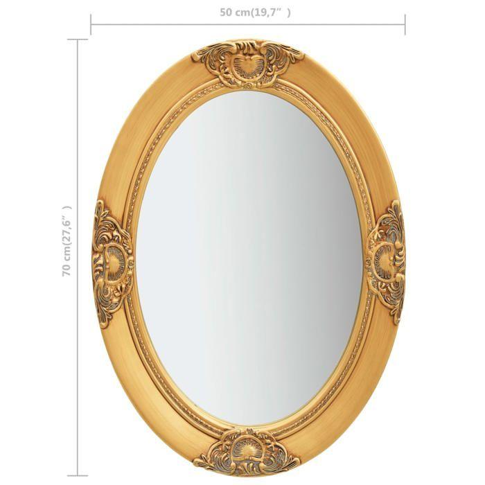 VidaXL Miroir mural style baroque 50x70 cm Doré 320353