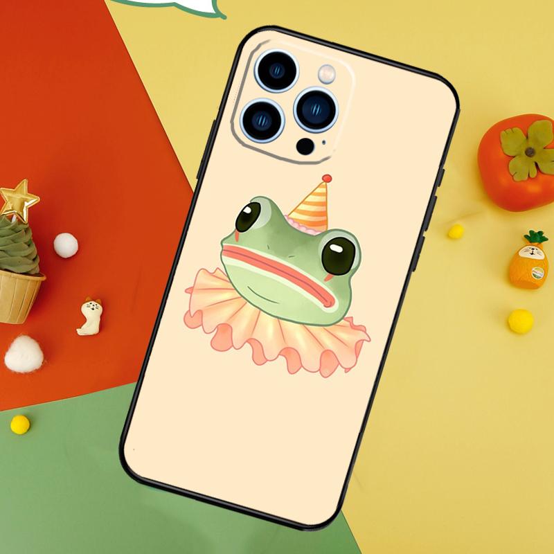 Cute Cartoon Frog Phone Case For iPhone 17 Pro Max 16 15 14 13 12 11 Pro Max Plus 12 13 Mini 16e 17 Air Cover