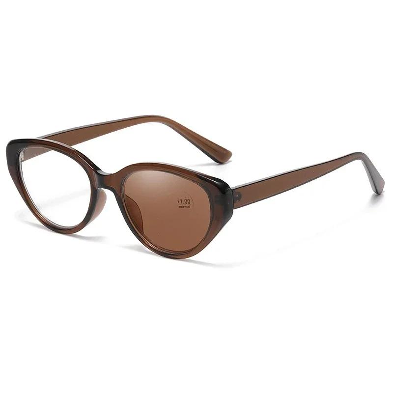 

Neutral New Cat-Eye Photochromic Presbyopia Glasses Ladies Retro Fashion Ultra-Clear Anti-Blue Light Reading Glasses To +4.0 +3.5