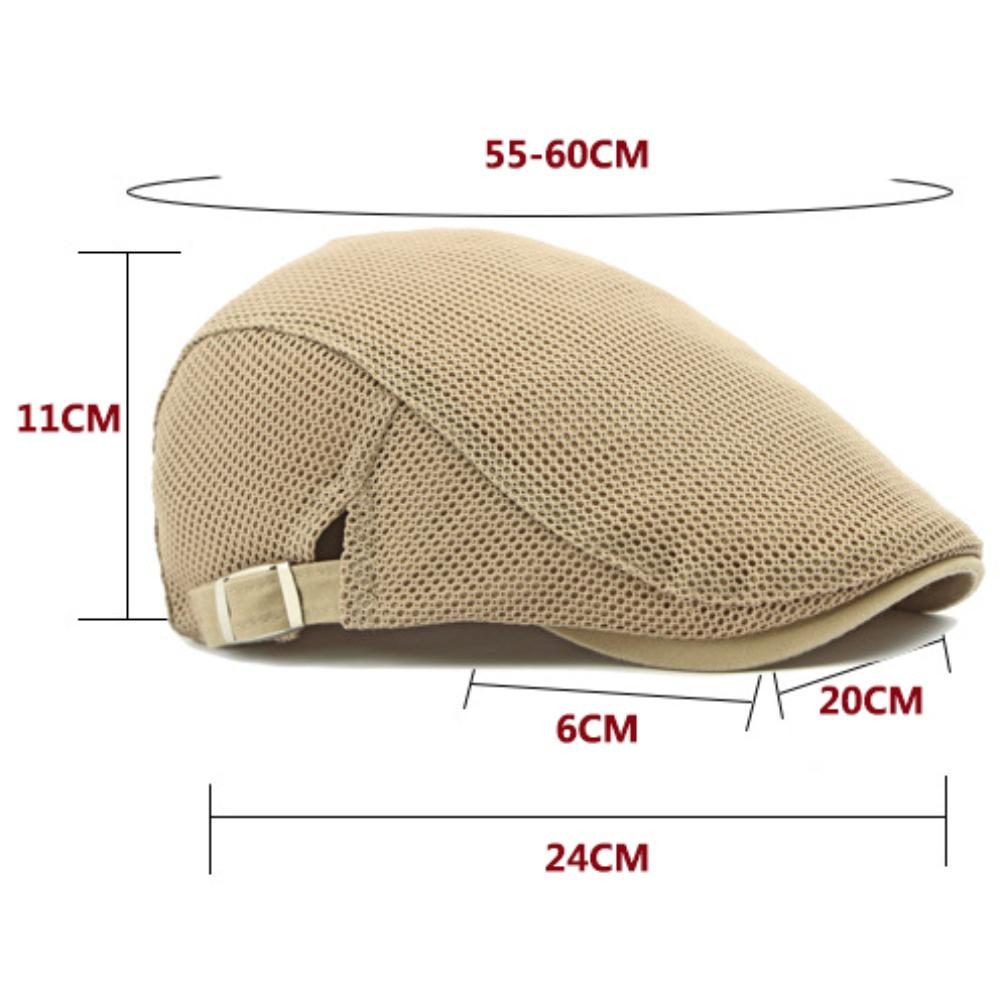 HT4783 Beret Czapka Wiosna Lato Siatkowe Czapki dla Mężczyzn Kobiet Retro Artysta Malarz Beret Oddychająca Czapka Płaska Bluszczowa Regulowane Berety