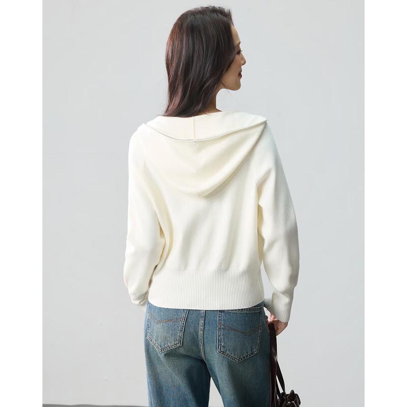 TERRE BLEUE Women's Hooded Knit Cardigan Jacket