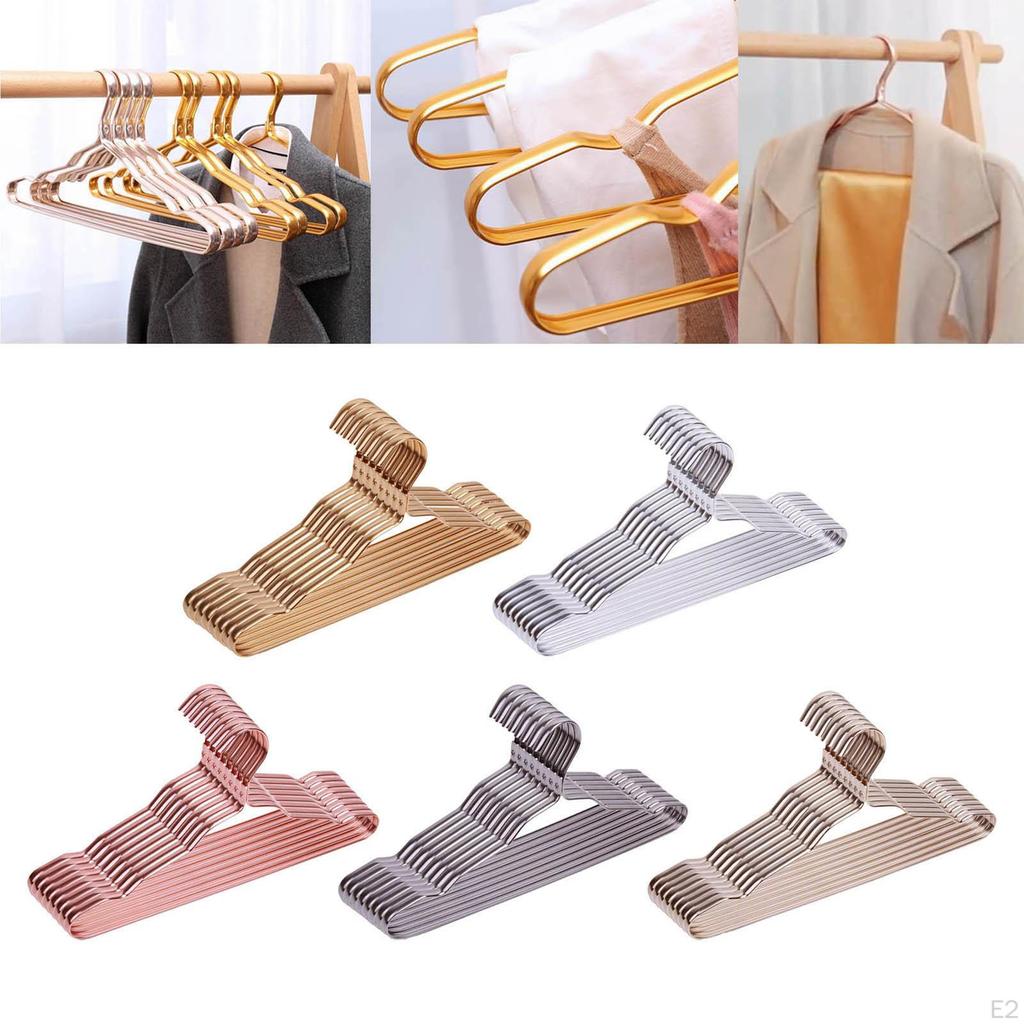 10 Stück Aluminiumlegierung Anzug Kleiderbügel Anti Kleiderschrank Organizer Wäscheständer für Wäsche Zuhause