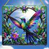 2D Flat Acrylic Hummingbird & Floral Decoration , Use No Batteries/Electricity Needed, Unique Indoor/Outdoor Decoration , Multipurpose Traditional